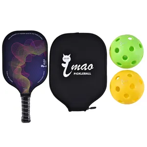 Anti-slip Soft Lightweight Outdoor Indoor Accessories PP Core Carbon Fiber Portable Pickleball Paddle