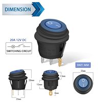 Interrupteurs à bascule étanches 12V 3 broches 10A ON-OFF pour voiture et bateau