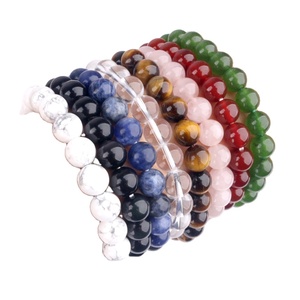 Vente en gros de bijoux en cristal de haute qualité, pierres précieuses, bracelet en quartz rose, chakra - Product Image 1