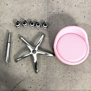 Hot Sell <strong>Pink</strong> <strong>Salon</strong> Furniture <strong>Beauty</strong> <strong>Salon</strong> Barber Chair Stool Kitchen Counter Bar Stools Adjustable Stool with Wheel - Product Image 6