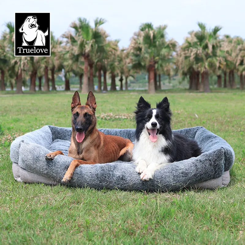 Truelove Cama de seda macia e ecológica para animais de estimação, cama reversível removível, acessório de alta qualidade para cães grandes