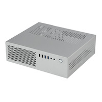 A10 HTPC Sliver MINI PC Kasası Yatay Mini PC Kasası Küçük 1U Flex Güç Kaynağı M-ATX Anakartı Destekler