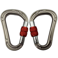 Mousqueton en aluminium aéronautique 24kN conforme à la norme CE pour l'escalade professionnelle, les travaux en hauteur et l'équipement de sécurité industriel