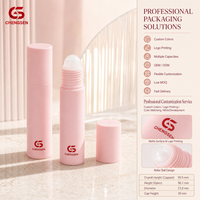 Flacon roll-on vide en PP rose mat personnalisé pour crème contour des yeux, huile parfumée, senteurs de créateur, déodorant en plastique avec bille roulante