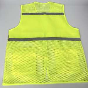 سترة أمان عالية الوضوح مع سحاب وجيوب للبناء والتحكم في حركة المرور سترة شبكية للتنفس - Product Image 4