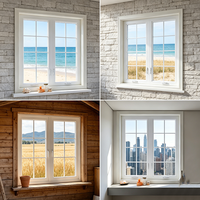 Ventana Abatible de Aluminio Blanca Insonorizada Personalizada con Vidrio de Doble Capa, Adecuada para Residencias Modernas