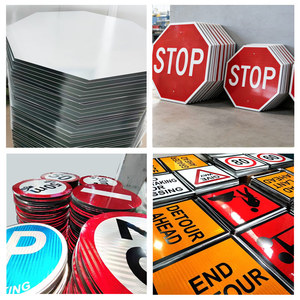 Señales de Tráfico Reflectantes de Aluminio, Resistentes a la Intemperie y a los Rayos UV, Libres de Óxido, con Símbolo de Prohibido Giro en U, Señales de Parada - Product Image 3