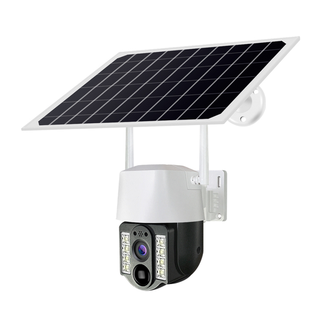 V380 Solar 4G Camera With Sim Card Outdoor Colorful Night Vision Real Time Recording Security Solar WiFi CCTV IP Camera