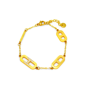 Bracelet à maillons tendance en acier inoxydable 316L plaqué or PVD, bijoux durables et résistants pour femmes - Product Image 2