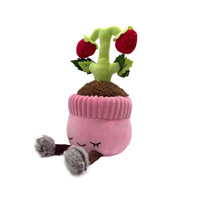 Nouveau produit transfrontalier : Poupée plante artificielle créative en peluche fraise, décoration amusante pour plantes en pot, pour les jeunes BROS