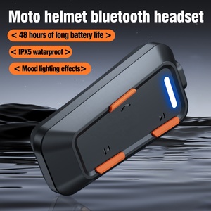 TIYPEOR Motorcycle Noise Reduction <strong>Bluetooth</strong> <strong>Intercom</strong> Headphones <strong>Helmet</strong> Wireless Headset with FM Radio Waterproof IPX5 - Product Image 2