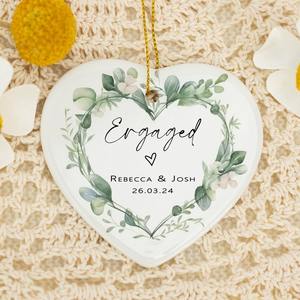 Décoration d'arbre de Noël Pendentif en céramique Souvenir Suspendu Image Personnalisation One-Piece Custom - Product Image 3