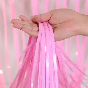 Nieuwe Regen Zijde Gordijn Verjaardagsfeest Sfeer Decoratie Achtergrond Muur <span class=keywords><strong>Prom</strong></span> Decoratie Regenkleur - Product Image 2