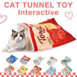 Kantong tidur terowongan kucing <span class=keywords><strong>Crinkle</strong></span> dapat dilipat gaya lucu sandaran tempat bermain hemat ruang untuk kucing semua ukuran usia Plus cocok untuk semua! - Product Image 3