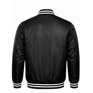 Chaqueta de Satén de Color Sólido de Invierno de Alta Calidad para Hombre, Hecha a Medida en Pakistán, Precio Bajo, Ropa Exterior Informal con Logotipo Frontal - Product Image 2