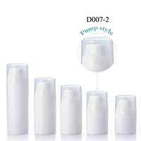 Flacon pompe sans air en PP blanc/noir personnalisé vide pour crème cosmétique 50g 80g 100g – Idéal pour soins de la peau, crème visage, masque facial