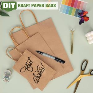 Sacs de courses en papier kraft écologiques personnalisés avec votre propre logo - Product Image 5