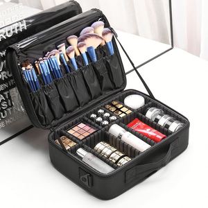 Professional <b>Makeup</b> Train Case Large Capacity Cosmetic Organizer with Adjustable Dividers for <b>Makeup</b> Artists - Product Image 3
