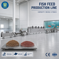 2024 nouvelle Machine de fabrication d'extrudeuse de granulation d'alimentation automatique à double vis 1-3 tonnes/heure Production d'usine d'alimentation de poisson flottante