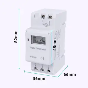 AHC15A 220V 110V 24V 12V 16存储器位置Din导轨液晶电子晶体表定时器