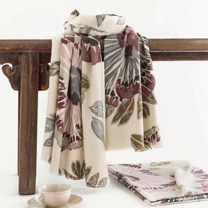 Écharpes en cachemire d'hiver imprimées de fleurs, hijabs musulmans classiques doux et personnalisés de haute qualité 2024, foulards pour femmes - Product Image 1