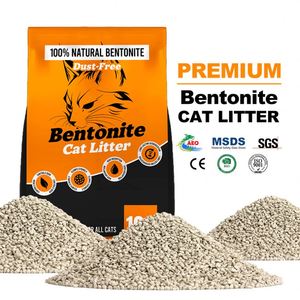 Wholesale Factory Supply 10L 25L Crushed Bentonite Cat Litter Strong Clumping Low Dust Odor <b>Control</b> Arena Para Gatos - Product Image 1