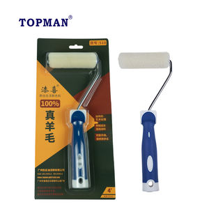 QIXI 4 "100% ミディアムパイルモヘアペイントローラー、光沢のあるサテンと木の汚れが木と金属の表面にドアパネルと床に - Product Image 3