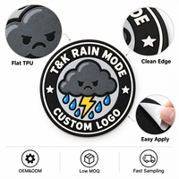 Patch TPU plat personnalisé à presser à chaud, motif éclair, lavable, durable, facile à appliquer pour sweat à capuche, veste, uniforme, étiquette TPU