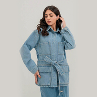 Veste en jean décontractée pour femmes grandes tailles, style archivé, coupe ample, design jeune, pour l'automne et l'hiver