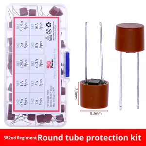 Mixed Kit of <strong>10</strong> Types 382 Cylindrical Fuse Wire 0.5A 1A 1.25A 2A 3.15A 4A 5A 6.3A 8A 10A <strong>Resistor</strong> - Product Image 2