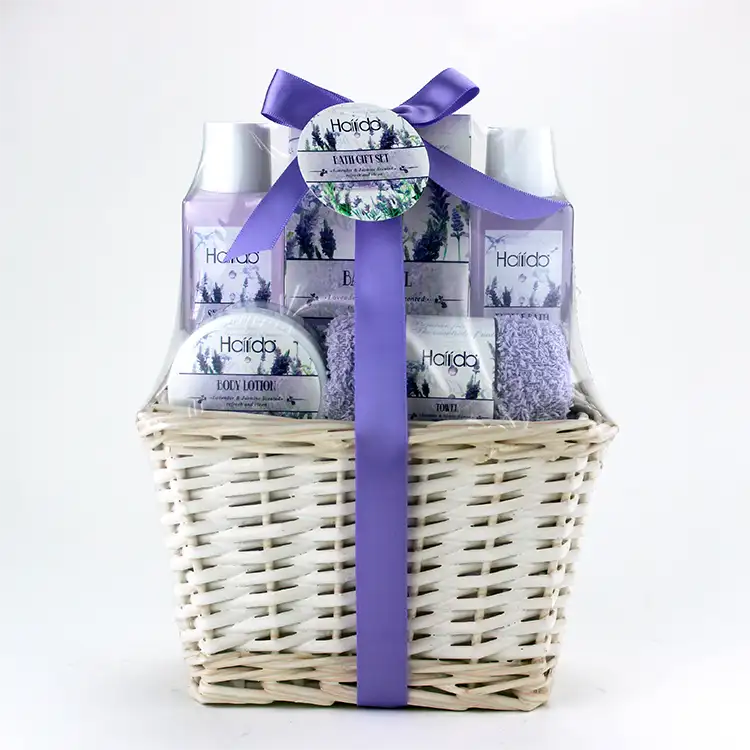 Mother's Day Basket Lavender Scented Includes Shower Gel Bath Spa Gift Set