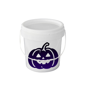 Bán buôn Vòng Halloween bí ngô khô curd Snack xô Stackable 10L màu đen in ấn đóng gói tường mỏng container thực phẩm - Product Image 2