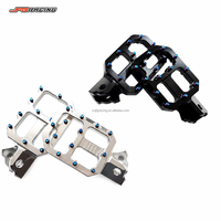 JFGRACING Repose-pieds larges en alliage d'aluminium CNC pour moto, bleu brûlé, antidérapants, pour Surron Light Bee E-bike