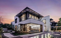 Villa en acier léger préfabriquée de luxe | Maison moderne de structure en acier | Conception personnalisée pour le projet de construction résidentielle