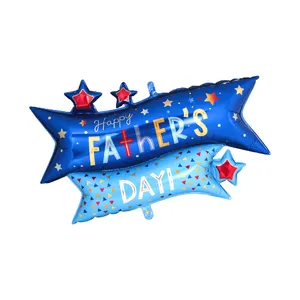 Father's Day Party Decor Big Size Happy Dad's Day Banner Foil balloons for Father's Day Decor Festival Supplier