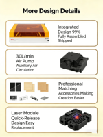 Grabador Láser de Diodo de Escritorio T4, Mini Máquina de Grabado Láser para Madera, Metal y Plástico, Router CNC, Módulo Láser de 10W Refrigerado por Aire