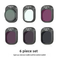 Kit de filtres RCSTO Mini 4 Pro ND8 ND16 ND32 ND64 CPL UV, lot de 6 filtres en verre optique HD, accessoires pour drone en gros