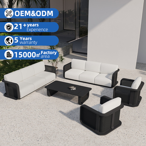 Conjunto de Sofás para Jardín de Hotel, Conjunto de Sofás de Aluminio para Exteriores, Conjunto de Muebles de Exterior para Resort, Conjunto de Sofás de Lujo para Patio, Muebles de Jardín - Product Image 1