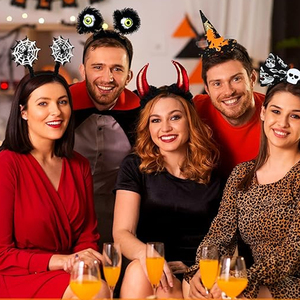 Accessoires de cheveux d'Halloween en gros : Bandeaux pour adultes, idéaux pour les fêtes d'enfants sur TikTok, incluant des cornes de sorcière, d'araignée et de <span class=keywords><strong>diable</strong></span>, faits à la main en tissu, unisexe. - Product Image 2