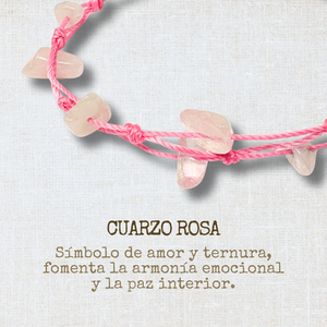 Braccialetto di quarzo rosa regolabile fatto a mano con perline in pietra naturale per donne e uomini a prova di amuleto da uomo - Product Image 3