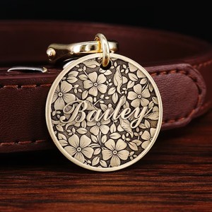 Conception personnalisée laiton métal gravé <span class=keywords><strong>nom</strong></span> logo personnalisé pendentif chien <span class=keywords><strong>chat</strong></span> étiquettes d'identification pour animaux <span class=keywords><strong>de</strong></span> compagnie - Product Image 1