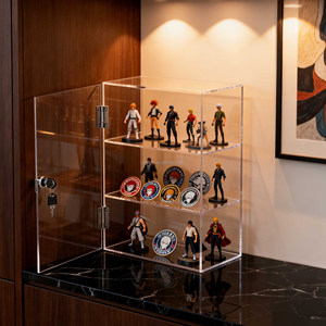 Présentoir à bijoux multi-niveaux en acrylique personnalisé pour collectionneurs, armoire de rangement en gros pour boutique avec serrure pour magasin - Product Image 2