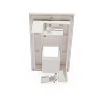 Placa de Pared Empotrada de Bajo Voltaje con Cubierta Deslizante para Entrada de Cable de Audio/Video, SIN CAJA TRASERA NI SOPORTE NECESARIOS