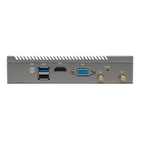 Mini PC Industrial Intel sin Ventilador, Quad RJ45 LAN COM, 8 GB de RAM, SSD de 128, 256, 512 GB, Puertos de Pantalla Duales, PC Industrial sin Ventilador