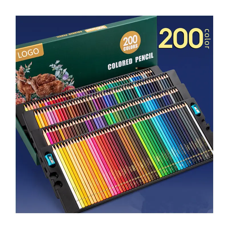 120 di fabbrica 200 pezzi di matita colorata di qualità morbido nucleo colorato matite in scatola di latta per adulti artisti e professionisti