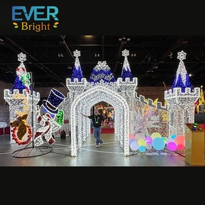 Escultura <span class=keywords><strong>de</strong></span> iluminación navideña para exteriores personalizada, túnel 3D, luz LED con motivo, entrada Artificial a la venta - Product Image 3