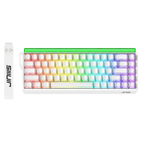 Clavier de jeu mécanique filaire JINMS HERO 68HE, clavier à touches interchangeable à chaud, touches DIY, clavier RGB Esport avec pilote Web, OEM