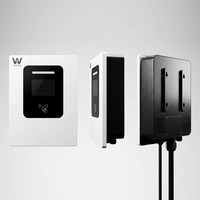 Estación de Carga de Corriente Continua Montada en Pared para Uso Comercial y Doméstico, Supercargador Móvil para Vehículos Eléctricos, Wallbox de Nivel 2, Supercargador Portátil para Vehículos Eléctricos