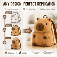 Sac à dos en peluche personnalisé Capybara, sac à dos en peluche pour animaux en peluche, sac à dos doux personnalisé pour enfants et adultes, cadeau promotionnel OEM ODM
