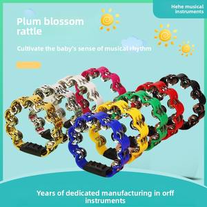 Vente en gros de jouets <span class=keywords><strong>pour</strong></span> bébés, instrument de <span class=keywords><strong>musique</strong></span>, tambourin à main en forme de fleur rouge et blanche - Product Image 6